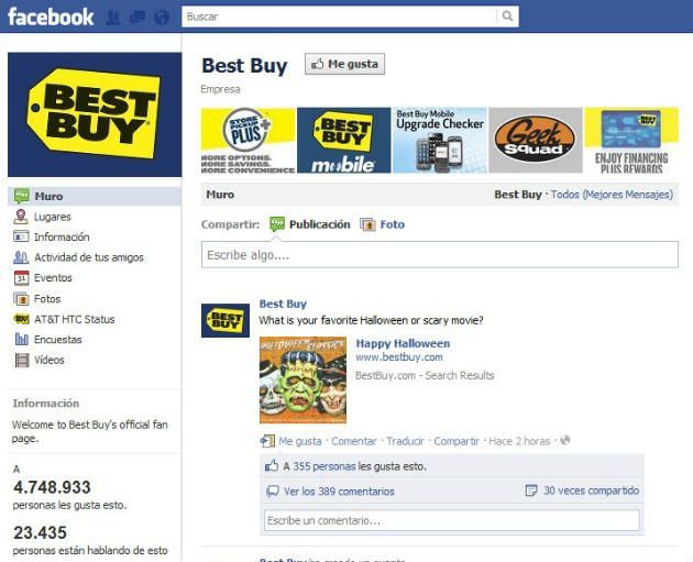 facebook bestbuy Cómo mejorar un servicio de atención al cliente a través de Facebook o Twitter