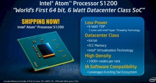 Intel Atom S 2 630x338 Intel presenta el procesador para servidores Atom S