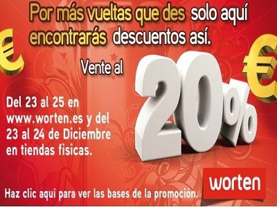 Decuentos del 20% en Worten por Navidad Decuentos del 20% en Worten por Navidad