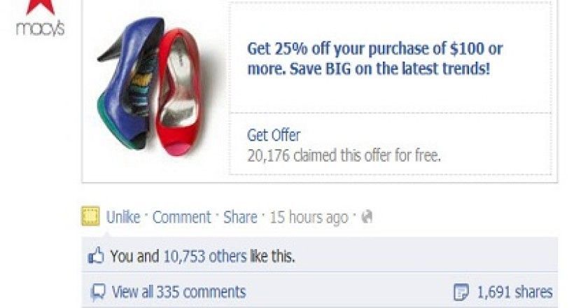 Facebook Offers se hace de pago