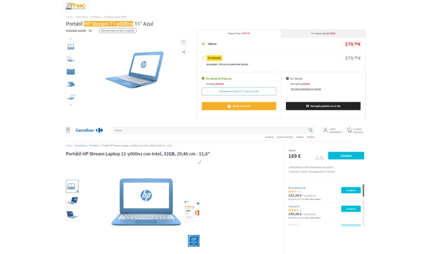 Diferenciación precios Ecommerce Etailer