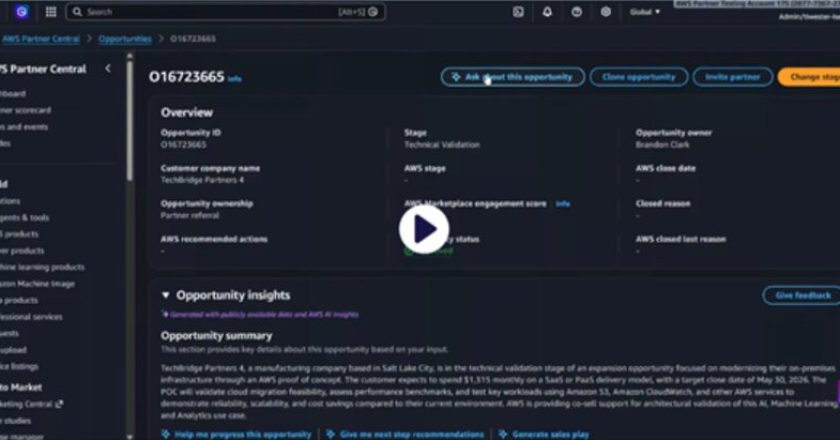 Amazon Web Services presenta agentes en AWS Partner Central