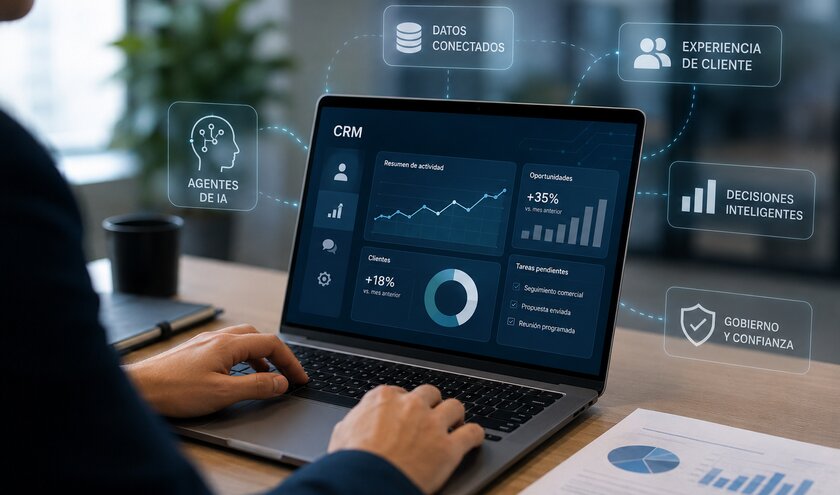 El CRM se redefine en 2026: agentes de IA, datos conectados y nuevas exigencias de gobierno
