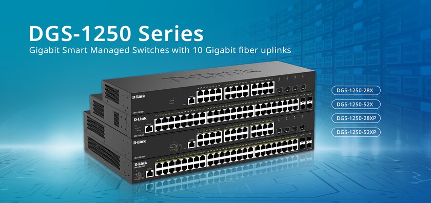 D-Link DGS-1250, switches Smart con uplinks de fibra a 10G