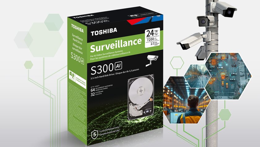 Toshiba auncia la disponibilidad de su disco duro para videovigilancia S300 AI a través del retail